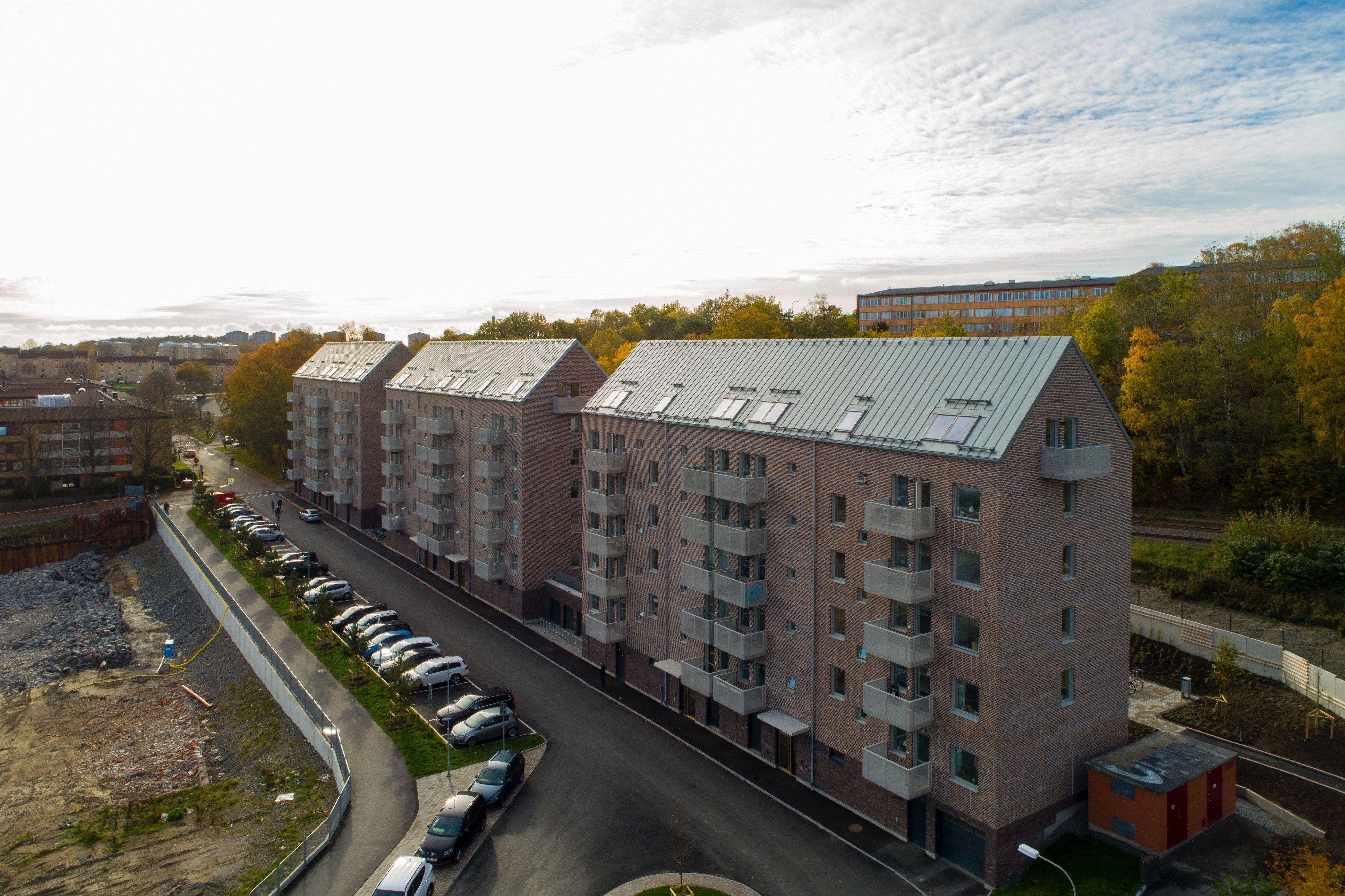 Flatås park, Nymilsgatan färdigt bygge
